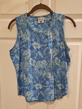 Columbia Blue Floral Tank Top